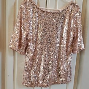 Rose Gold sequin top